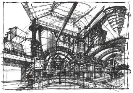 Архитектурная фантазия композиция