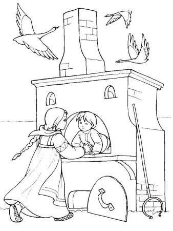 Сказочный домик в графике