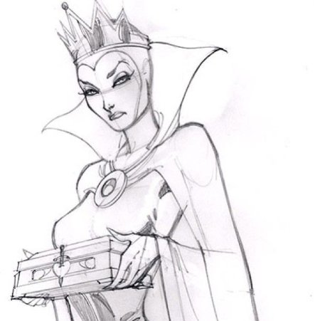 Снежная Королева рисунок карандашом