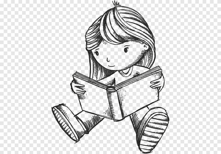 Девочка с книжкой рисунок