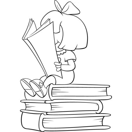 Раскраски для детей чтение книжек