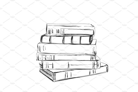 Стопка книг рисунок
