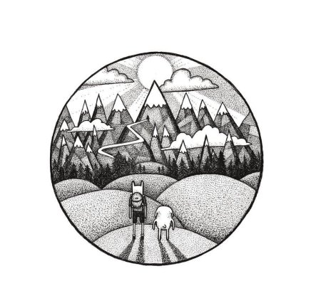 Пейзаж в круге