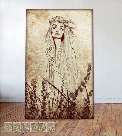 Рисунки на холсте карандашом