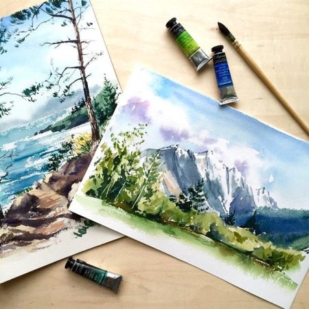 Лена Дегтяренко акварель