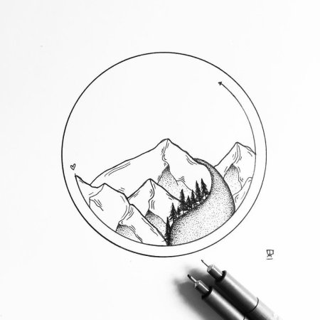 Круглые тату эскизы