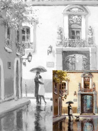 Эскизы на холсте