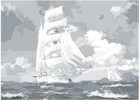 Холст грунтованный на картоне с эскизом