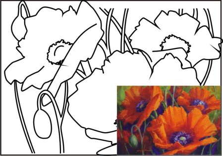 Холст с контуром