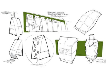 Дизайнерские упаковки набросок