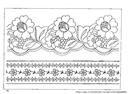 Узор в полосе раскраска
