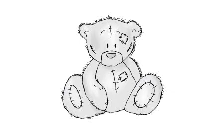 Медвежонок карандашом