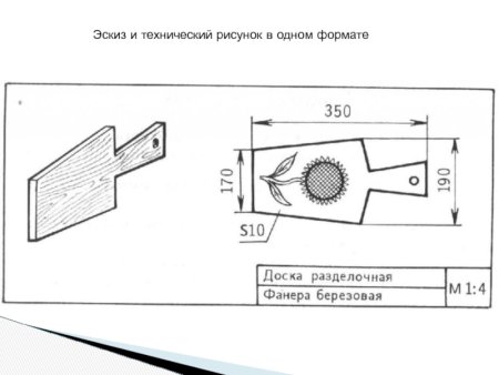 Чертёж разделочной доски технология