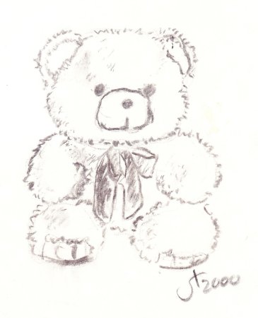 Раскраска плюшевый мишка