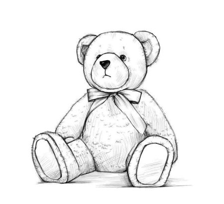 Мишка трафарет