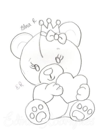 Раскраска медведь игрушка