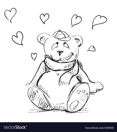 Мишка зарисовка