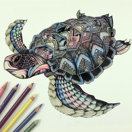 Черепаха Зентангл