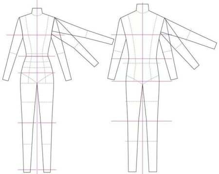 Наброски одежды модельеров