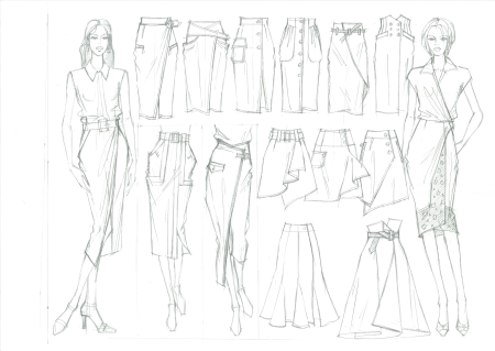 Эскизы одежды дизайнеров