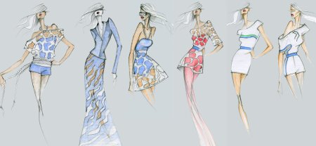 Эскиз одежды для собственного гардероба девушки