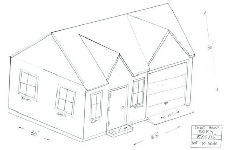 Макет дома чертеж