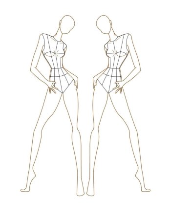 Макет для рисования одежды