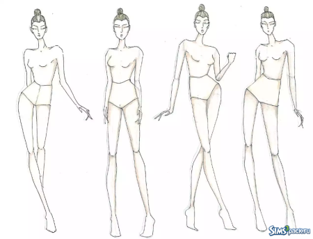 Фигура для эскизов одежды