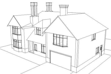 Дом макет рисунок