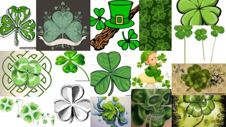 Клевер четырехлистный эскиз