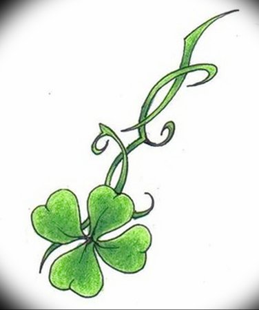 Кельтский белый Клевер четырехлистный