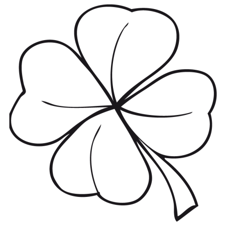 Цветок с четырьмя лепестками раскраска