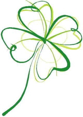 Тату Клевер контурный