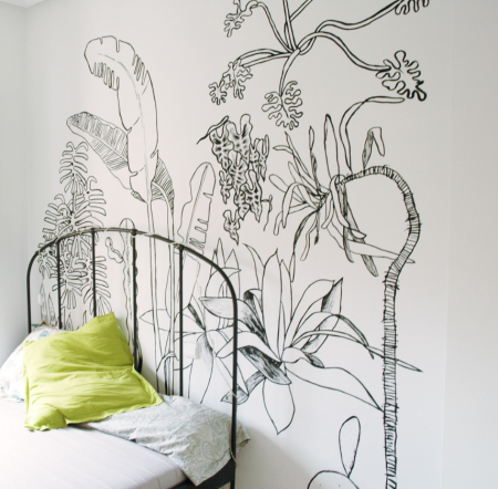 Растительная роспись стен