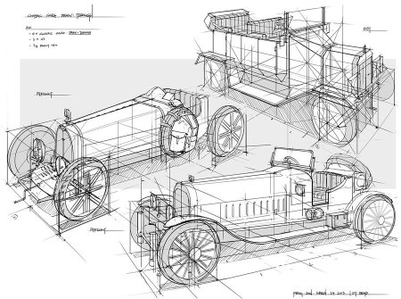 Набросок современного здания
