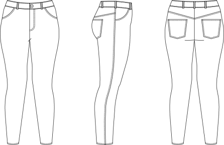 Джинсы эскиз