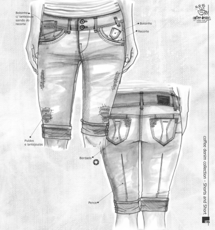 Джинсы рисовать женские