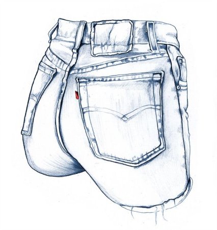 Джинсы скетч