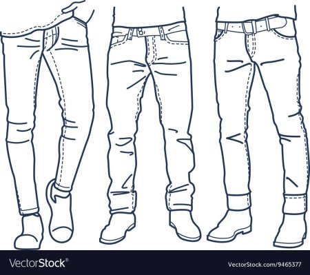 Нарисовать джинсы мужские