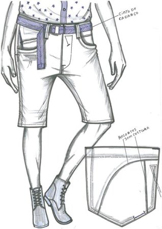 Мужчина в шортах рисунок