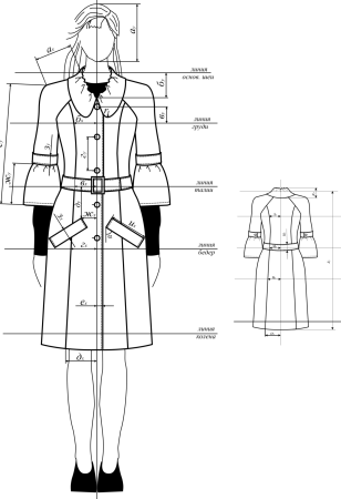 Технический эскиз модели одежды