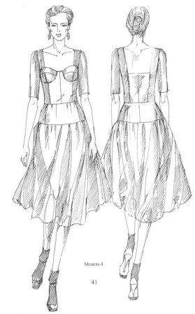 Модели платьев зарисовки