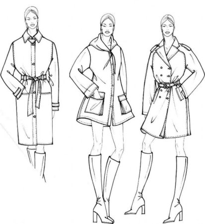 Пальто эскиз