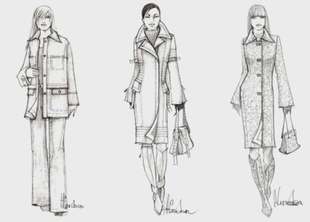 Пальто эскиз