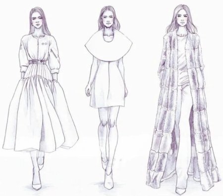 Эскиз одежды раскраска