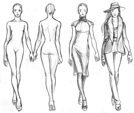 Макет для рисования одежды