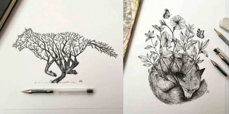 Необычные рисунки карандашом