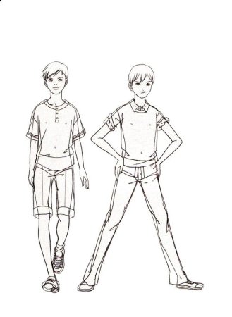 Эскиз фигуры ребенка