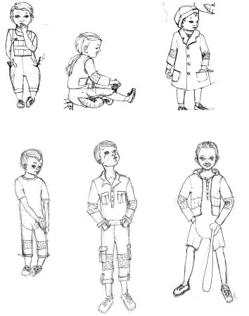 Детские фигуры для эскиза