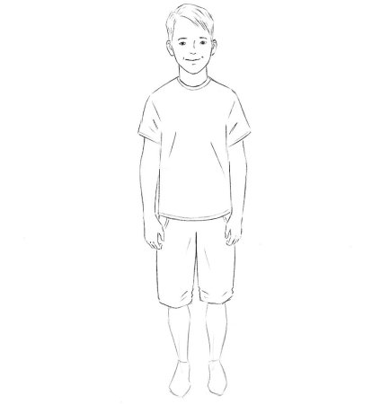 Рисунок мальчика карандашом